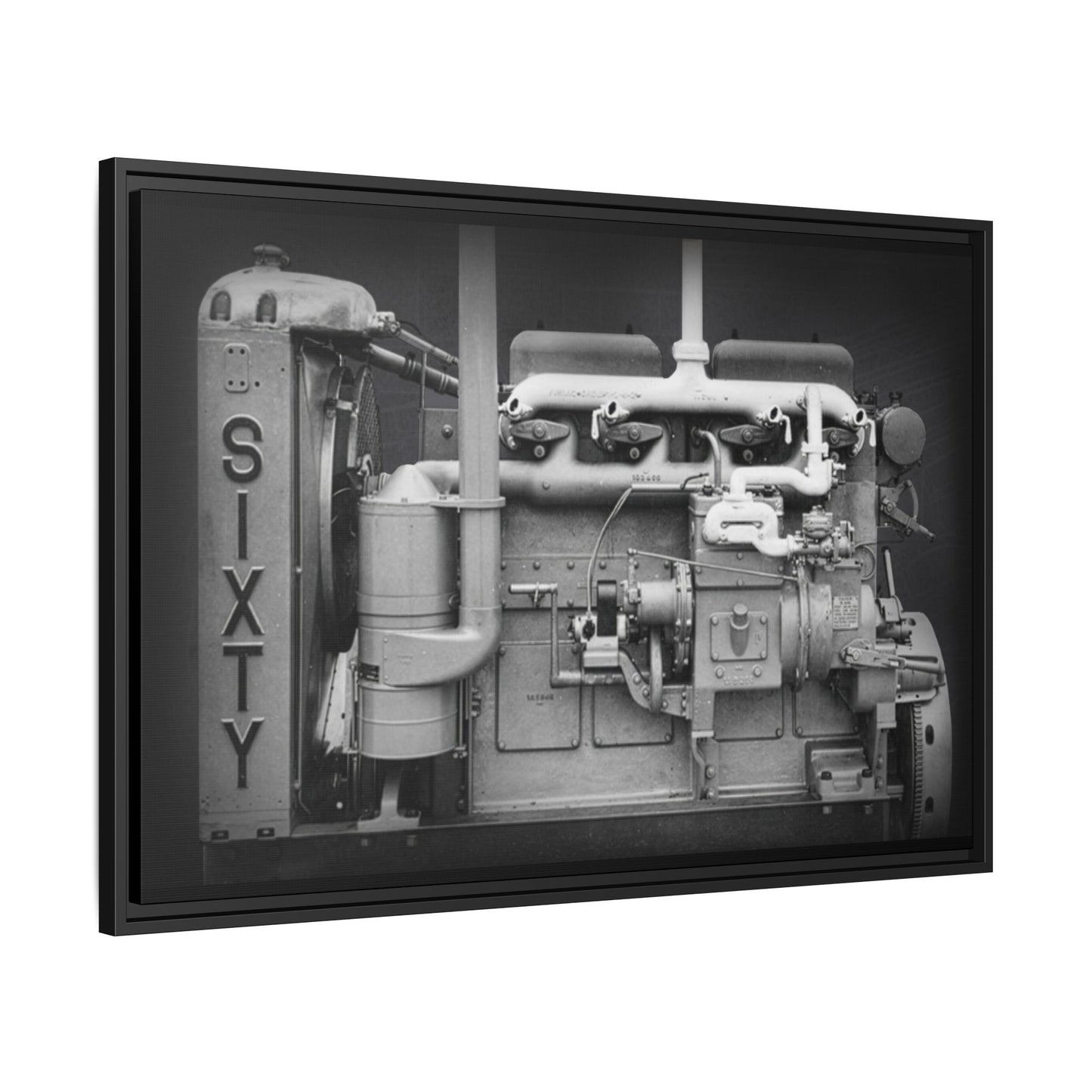 Vintage Caterpillar Power System Sixty Wall Art on Framed Canvas