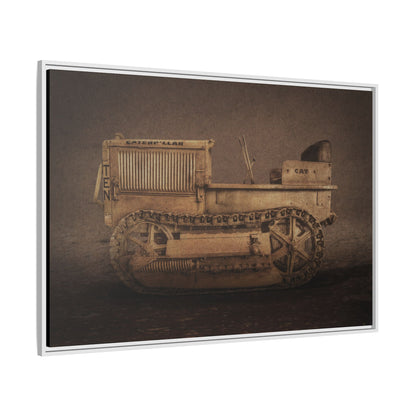 Vintage CAT 10 'TEN' Crawler | Framed Wall Art on Stretched Canvas