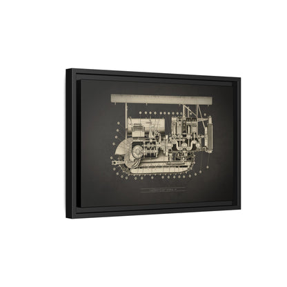 Vintage D7 Crawler Cutaway | Framed Wall Art on Matte Canvas