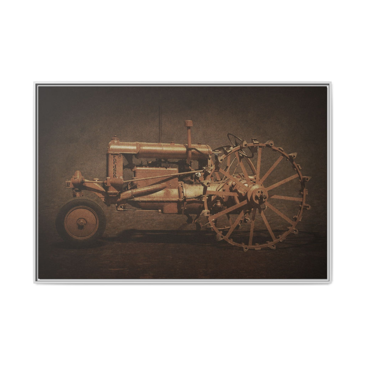 Vintage Ford Fordson Steel Wheel | Wall Art on Framed Canvas
