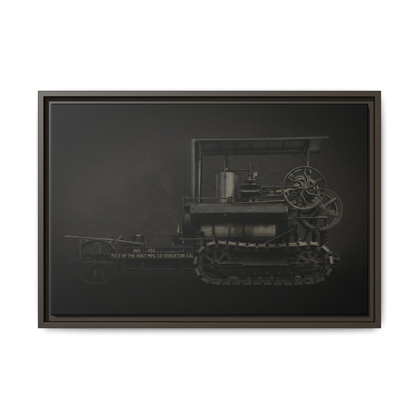 Vintage Holt Crawler Photo Wall Art on Canvas | Industrial Artwork