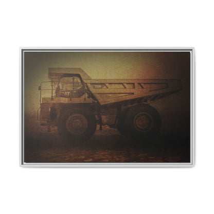 Big Wheel 777 Hauler Framed Wall Art on Stretched Canvas