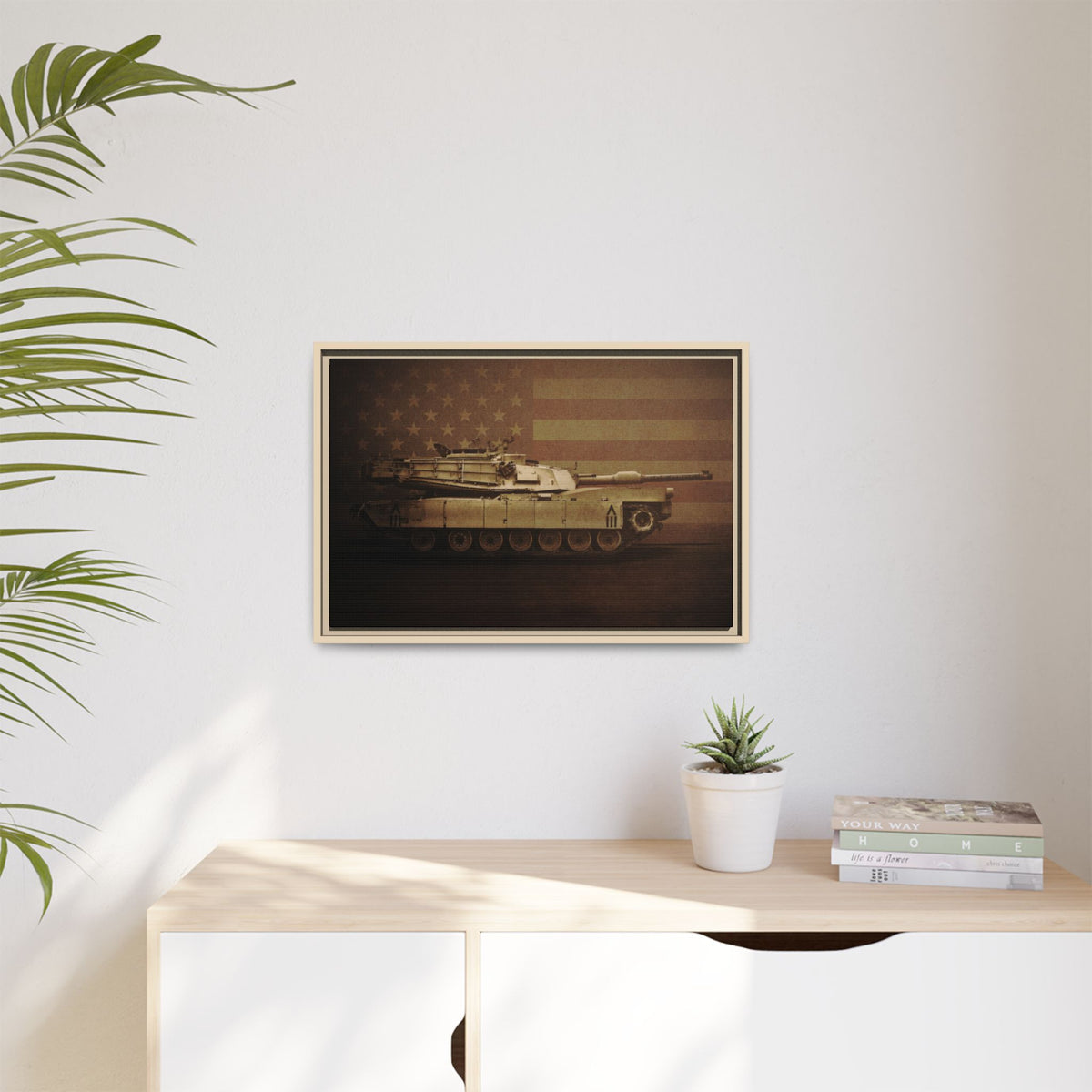 Abrams M1 Tank | Framed Wall Art on Stretched Canvas