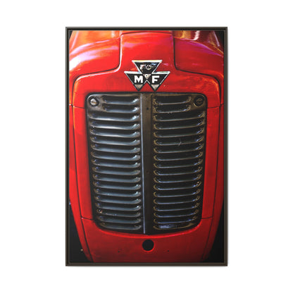 Vintage Massey Ferguson Tractor Grill Matte Canvas Framed | Farm Machinery Wall Art