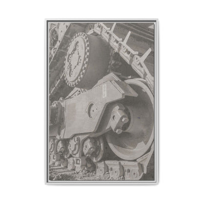 Epic D8 Dozer Triptych | Light Gray | Center Panel | Jondo | Matte Canvas Print (Framed)