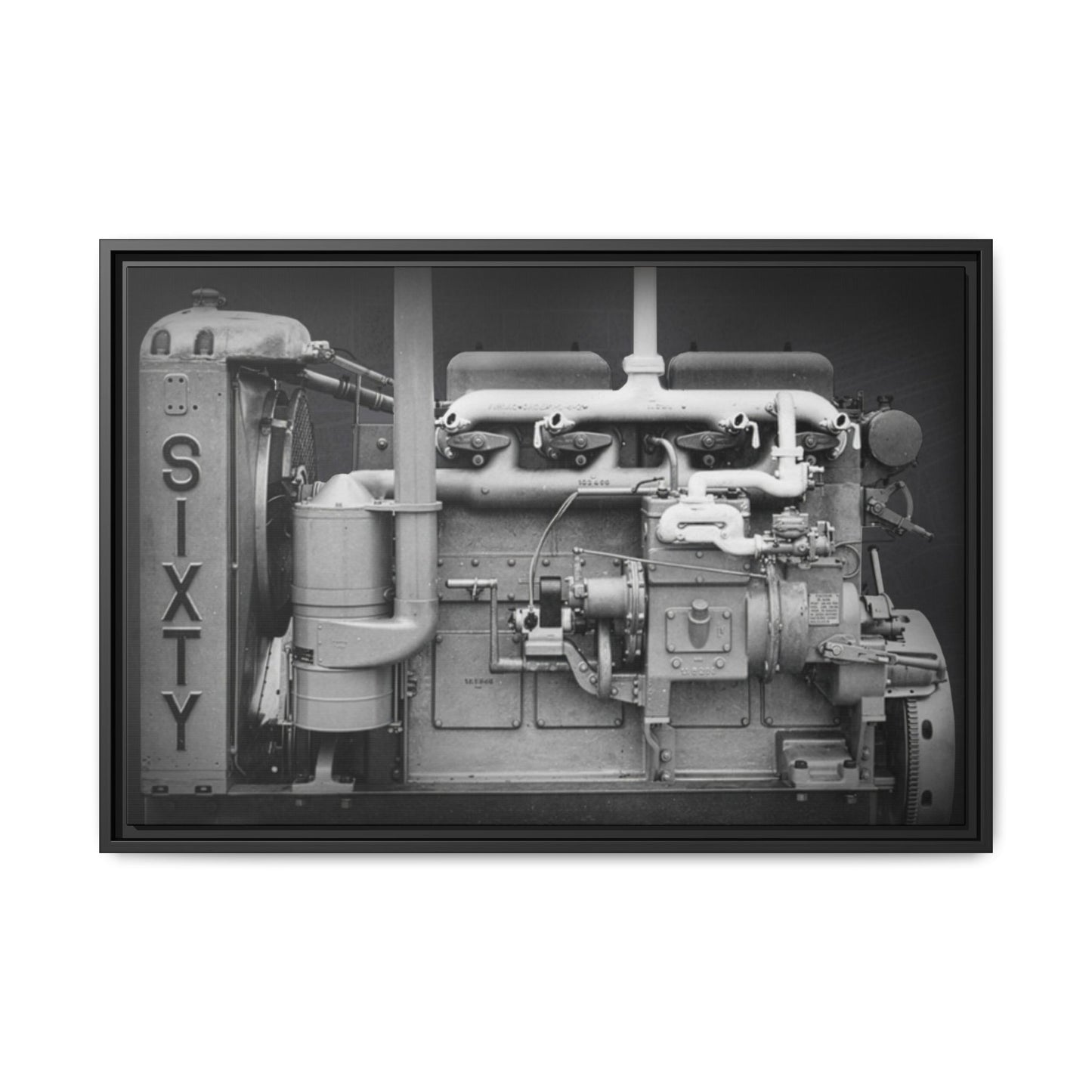 Vintage Caterpillar Power System Sixty Wall Art on Framed Canvas