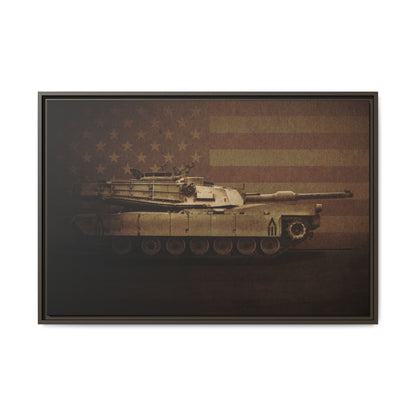 Patriotic Abrams M1 Tank | Framed Wall Art on Stretched Canvas