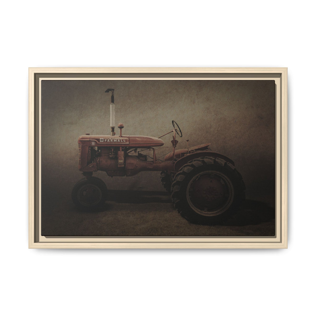Vintage Farmall Model B Tractor | Framed Wall Art on Stretched Canvas