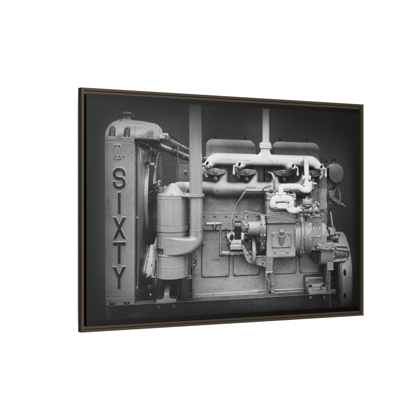 Vintage Caterpillar Power System Sixty Wall Art on Framed Canvas