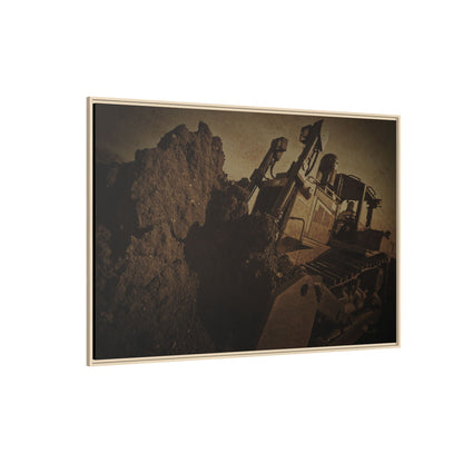 D8 Dozer Action| Framed Wall Art on Stretched Canvas