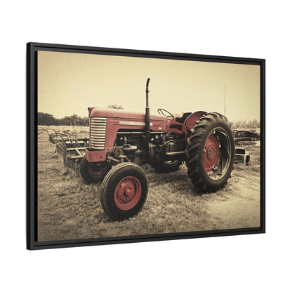 Vintage Massey MF 35 Workhorse in Field - Framed Wall Art Canvas