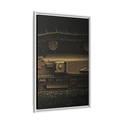 Epic Dozer Track Triptych Left | Matte Canvas Print (Framed)