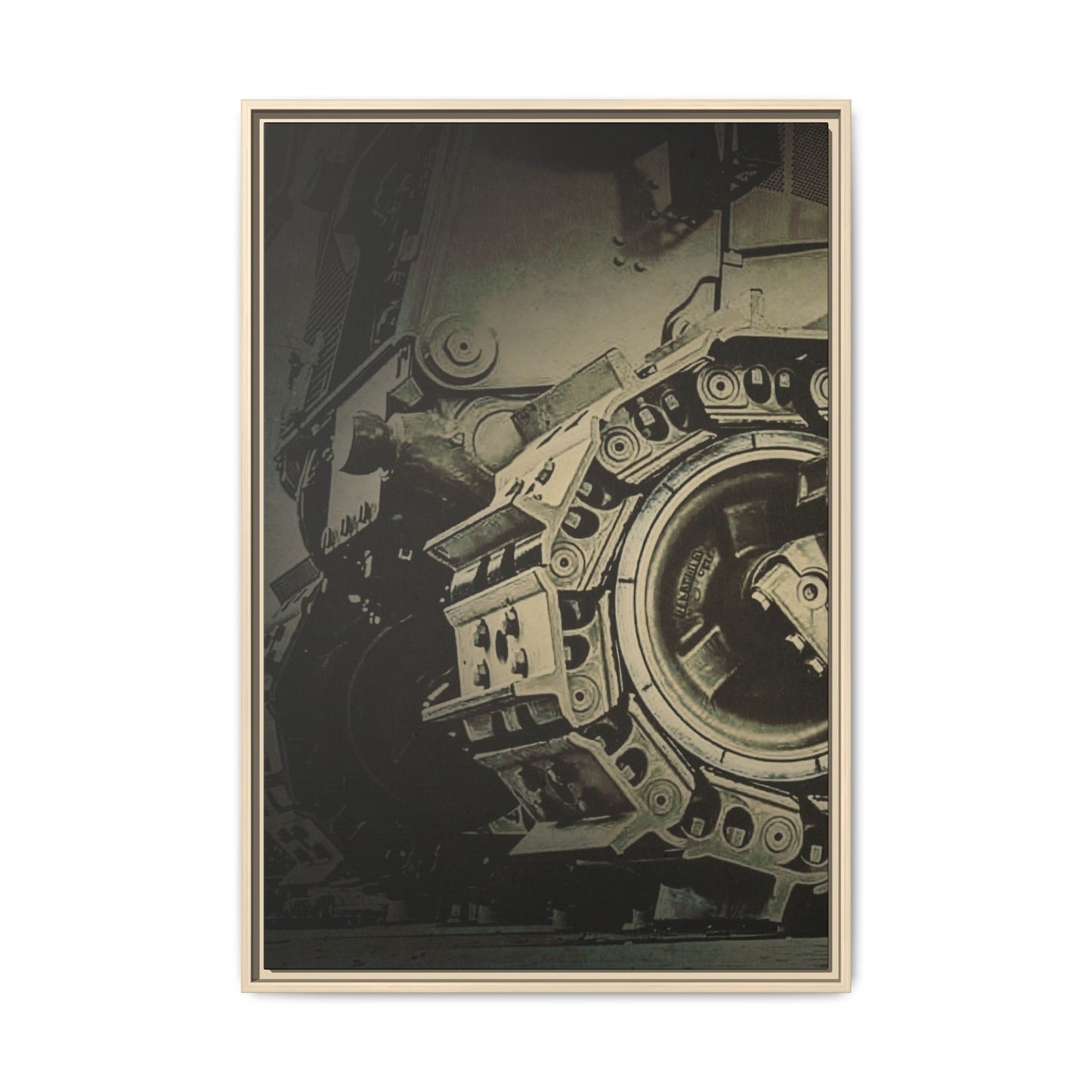 D11 Track Action | Triptych | Left Panel | Framed
