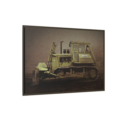 Classic Terex Dozer | Framed Wall Art on Stretched Canvas