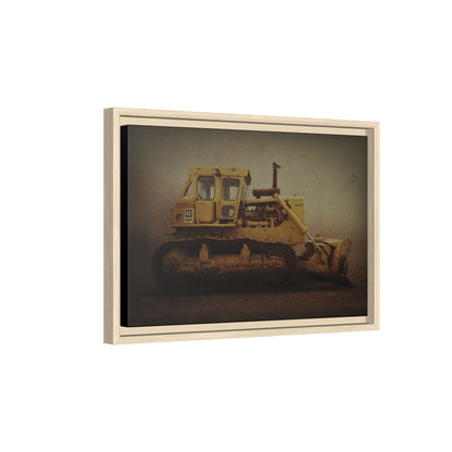 Classic D9H Dozer Photo Wall Art on Framed Canvas | Industrial Artwork