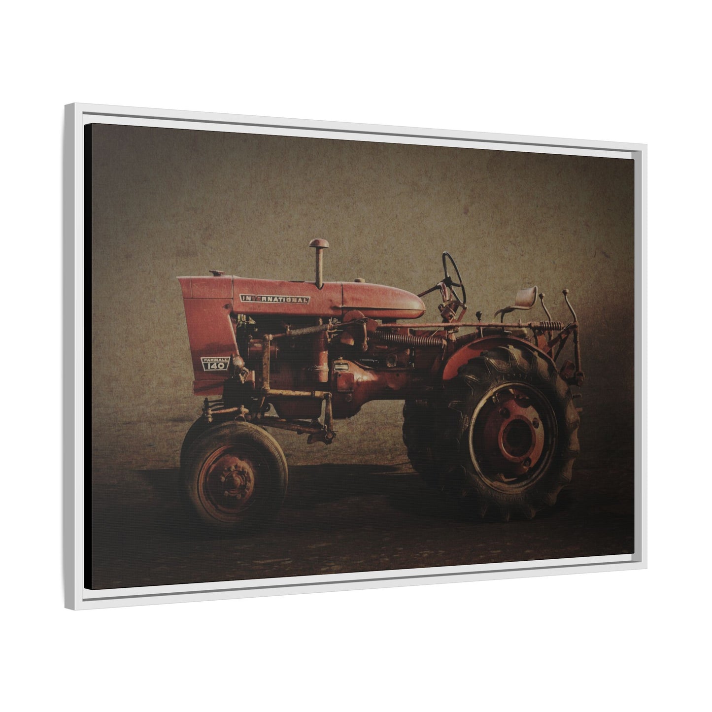 Vintage Farmall Model 140 Tractor | Framed Wall Art on Stretched Canvas