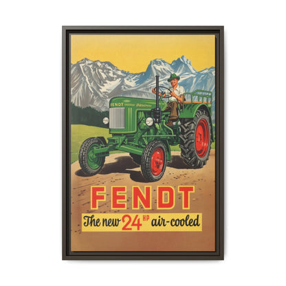 Vintage Fendt Air Cooled 24 Advertisement- Vintage Wall Art on Framed Canvas