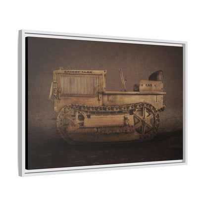 Vintage CAT 10 'TEN' Crawler | Framed Wall Art on Stretched Canvas