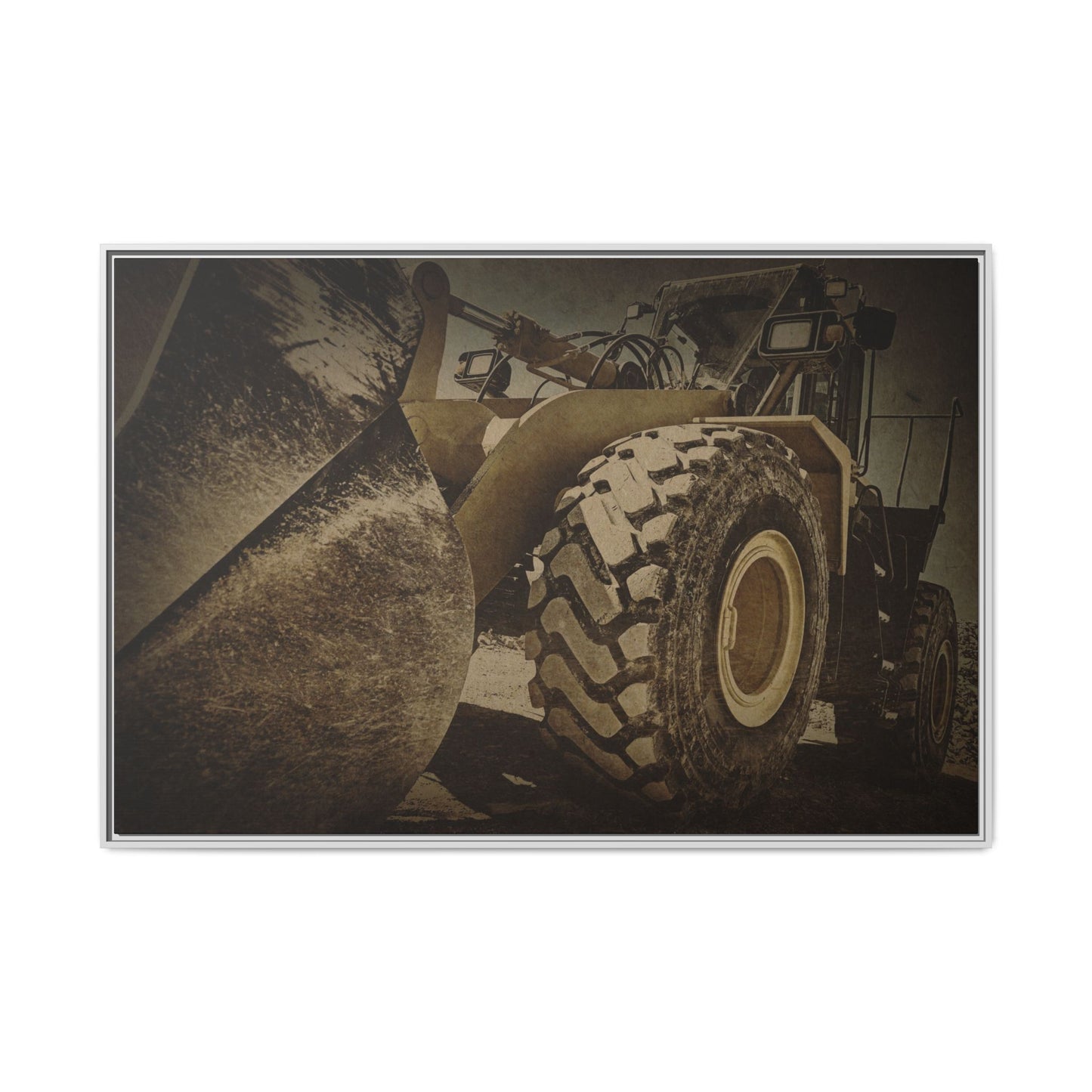 Big Bucket Loader | Framed Wall Art on Stretched Canvas