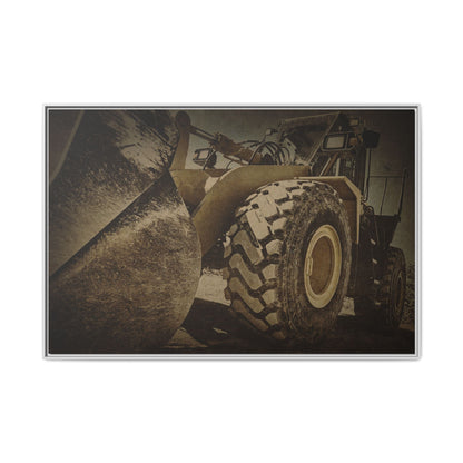 Big Bucket Loader | Framed Wall Art on Stretched Canvas