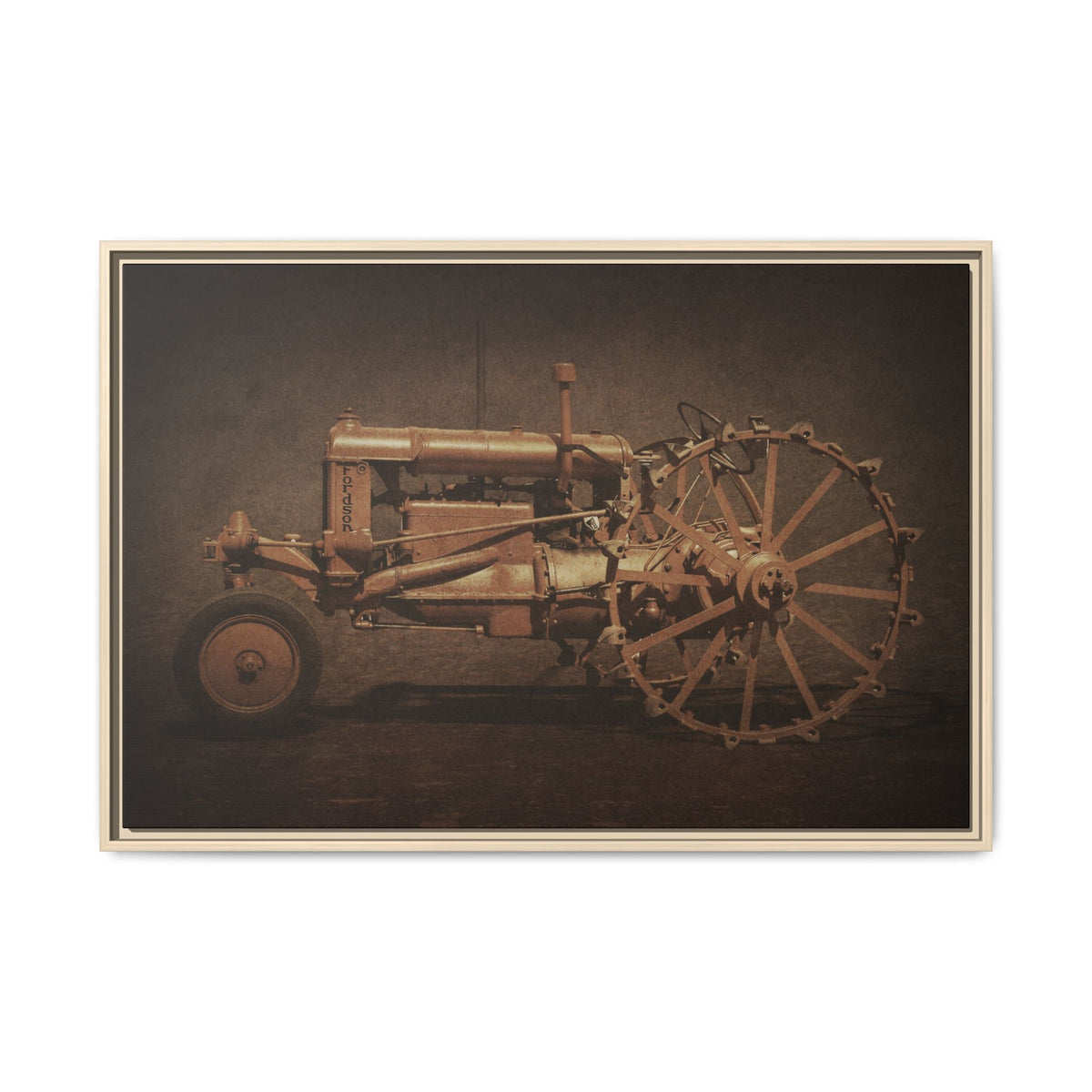 Vintage Ford Fordson Steel Wheel | Wall Art on Framed Canvas