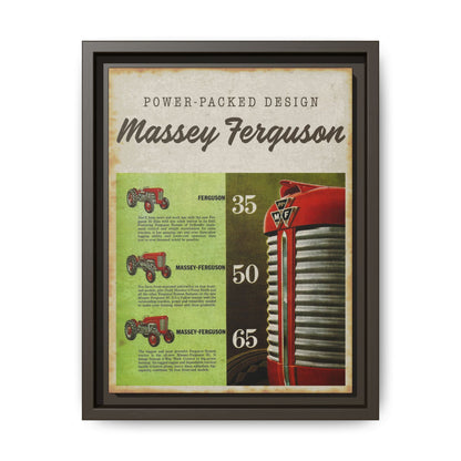 Vintage Massey Ferguson Tractor Advertisement Wall Art Print on Framed Canvas