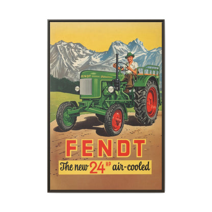 Vintage Fendt Air Cooled 24 Advertisement- Vintage Wall Art on Framed Canvas