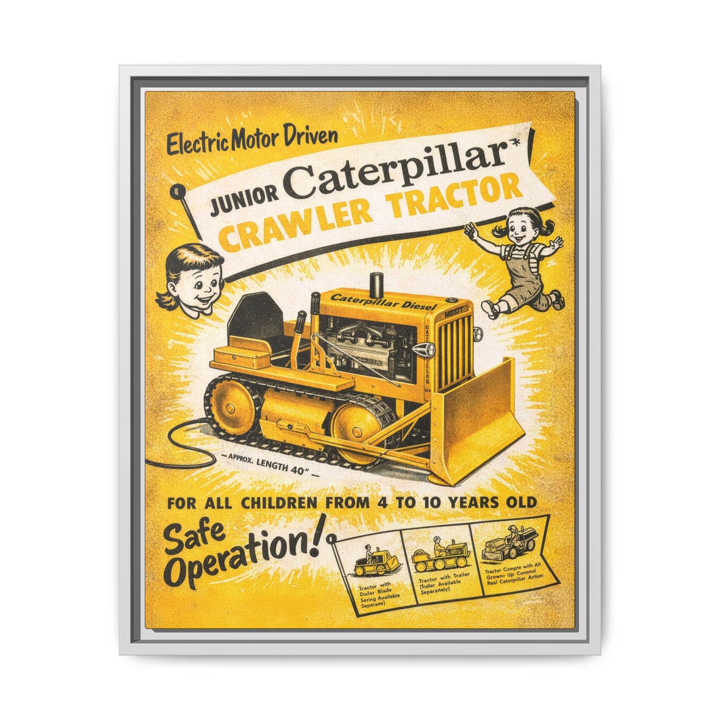 Junior Crawler Vintage Advertisement Art | Framed Wall Art on Canvas
