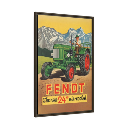 Vintage Fendt Air Cooled 24 Advertisement- Vintage Wall Art on Framed Canvas