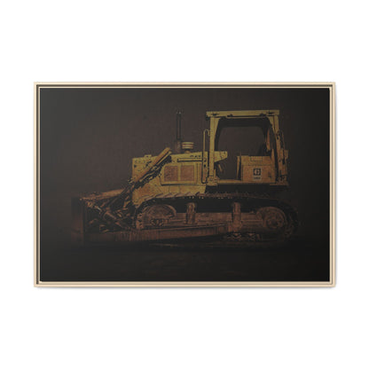 Classic D6D Dozer | Framed Wall Art on Stretched Canvas