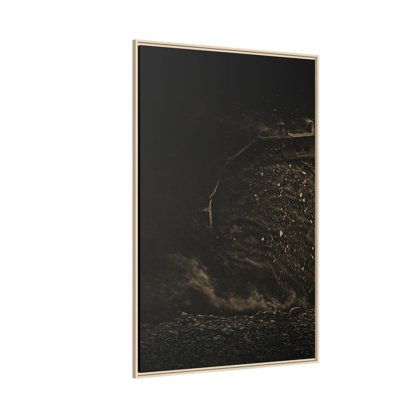 Epic Dozer Track Triptych Left | Matte Canvas Print (Framed)