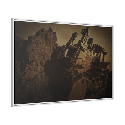 D8 Dozer Action| Framed Wall Art on Stretched Canvas