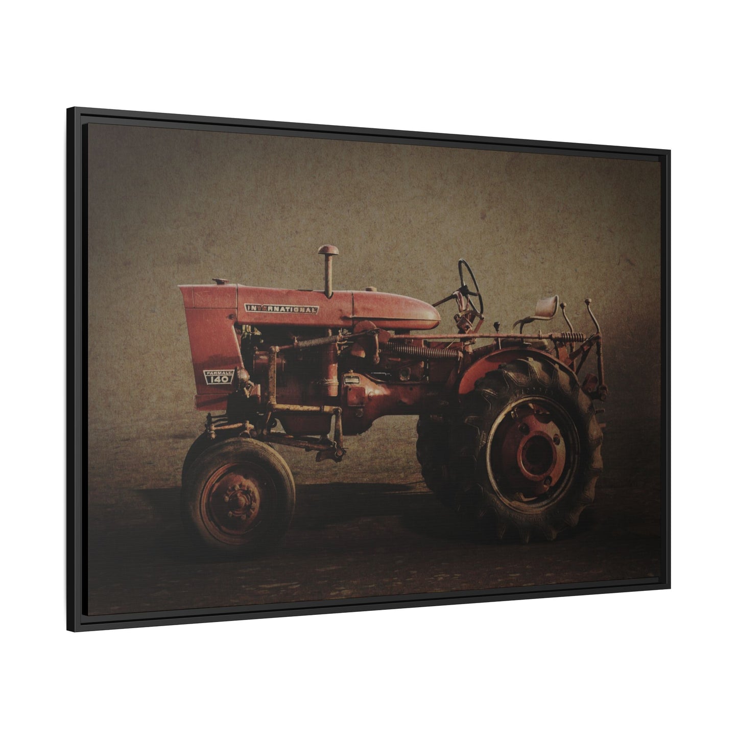 Vintage Farmall Model 140 Tractor | Framed Wall Art on Stretched Canvas