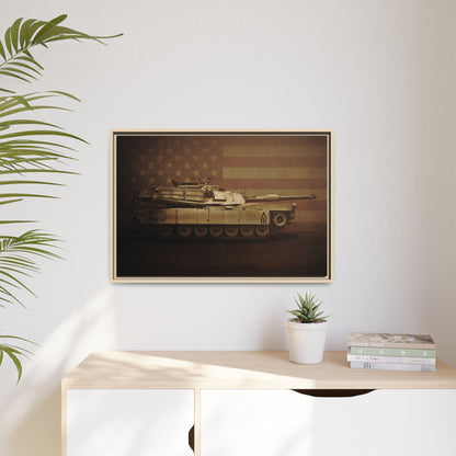 Abrams M1 Tank | Framed Wall Art on Stretched Canvas