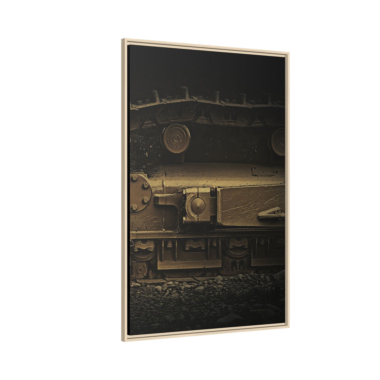 Epic Dozer Track Triptych Left | Matte Canvas Print (Framed)