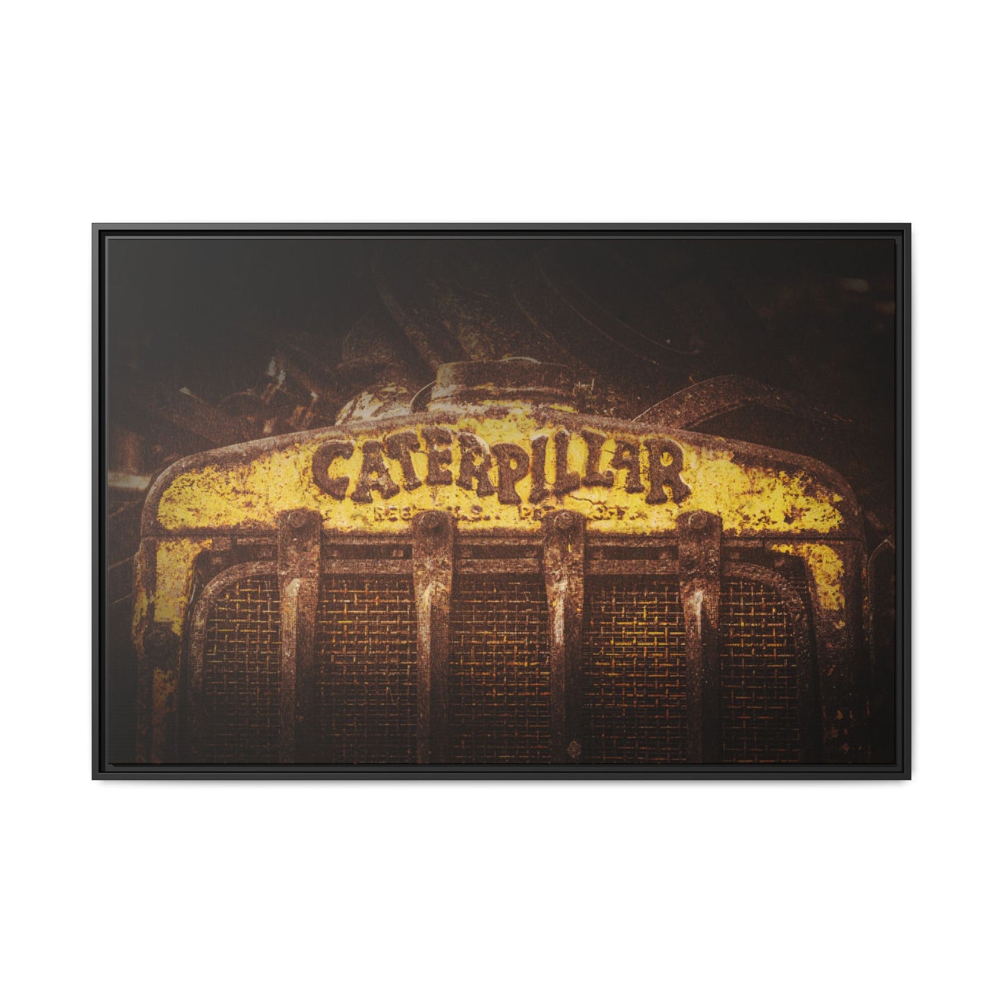 Weathered & Worn Vintage Crawler Grill | Framed Wall Art on Stretched Canvas