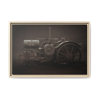 Vintage International Titan 10-20 Tractor | Framed Wall Art on Stretched Canvas