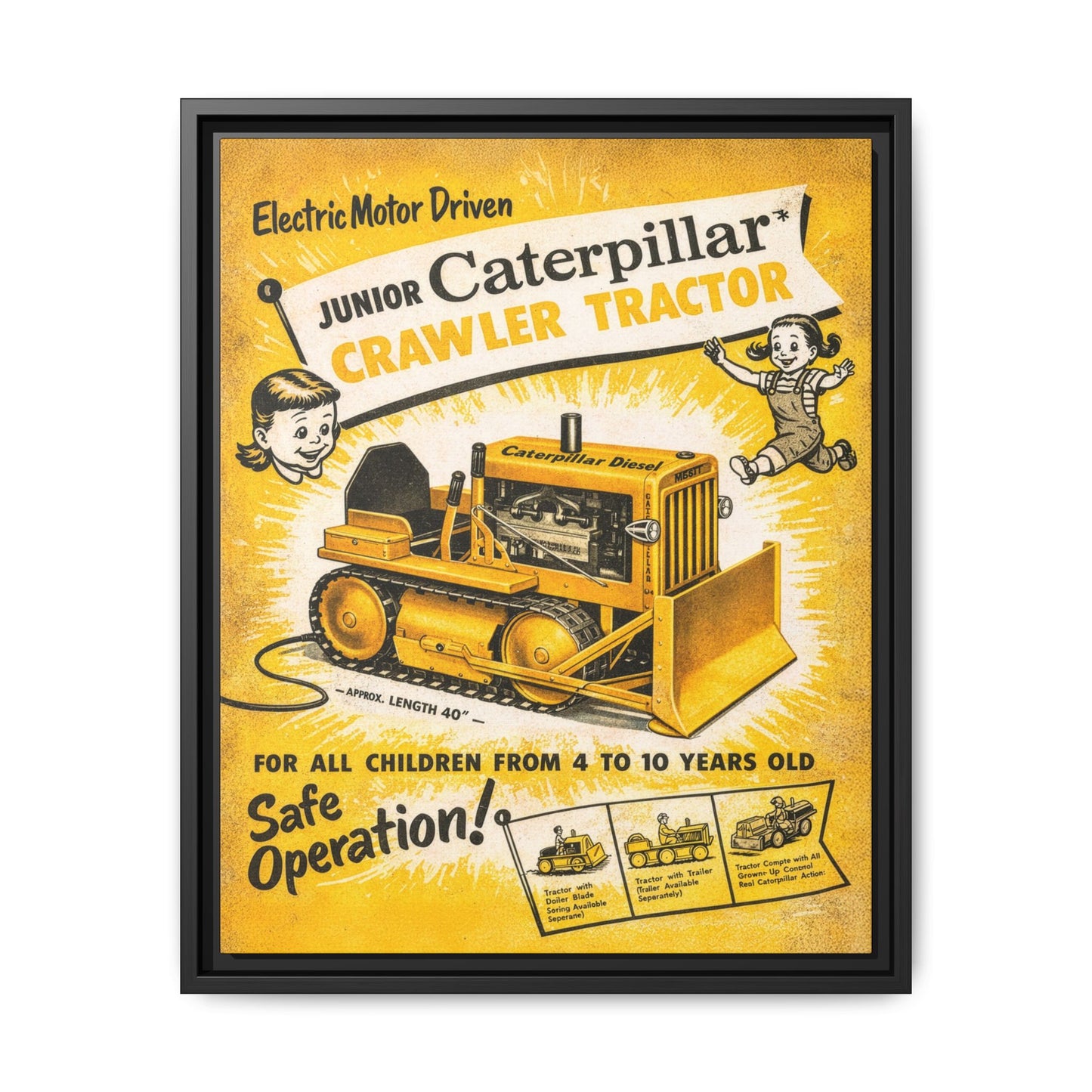 Junior Crawler Vintage Advertisement Art | Framed Wall Art on Canvas