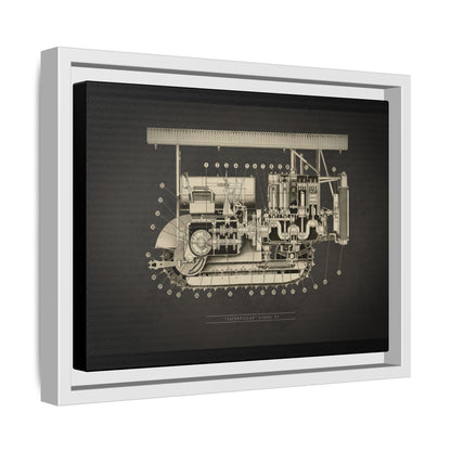 Vintage D7 Crawler Cutaway | Framed Wall Art on Matte Canvas