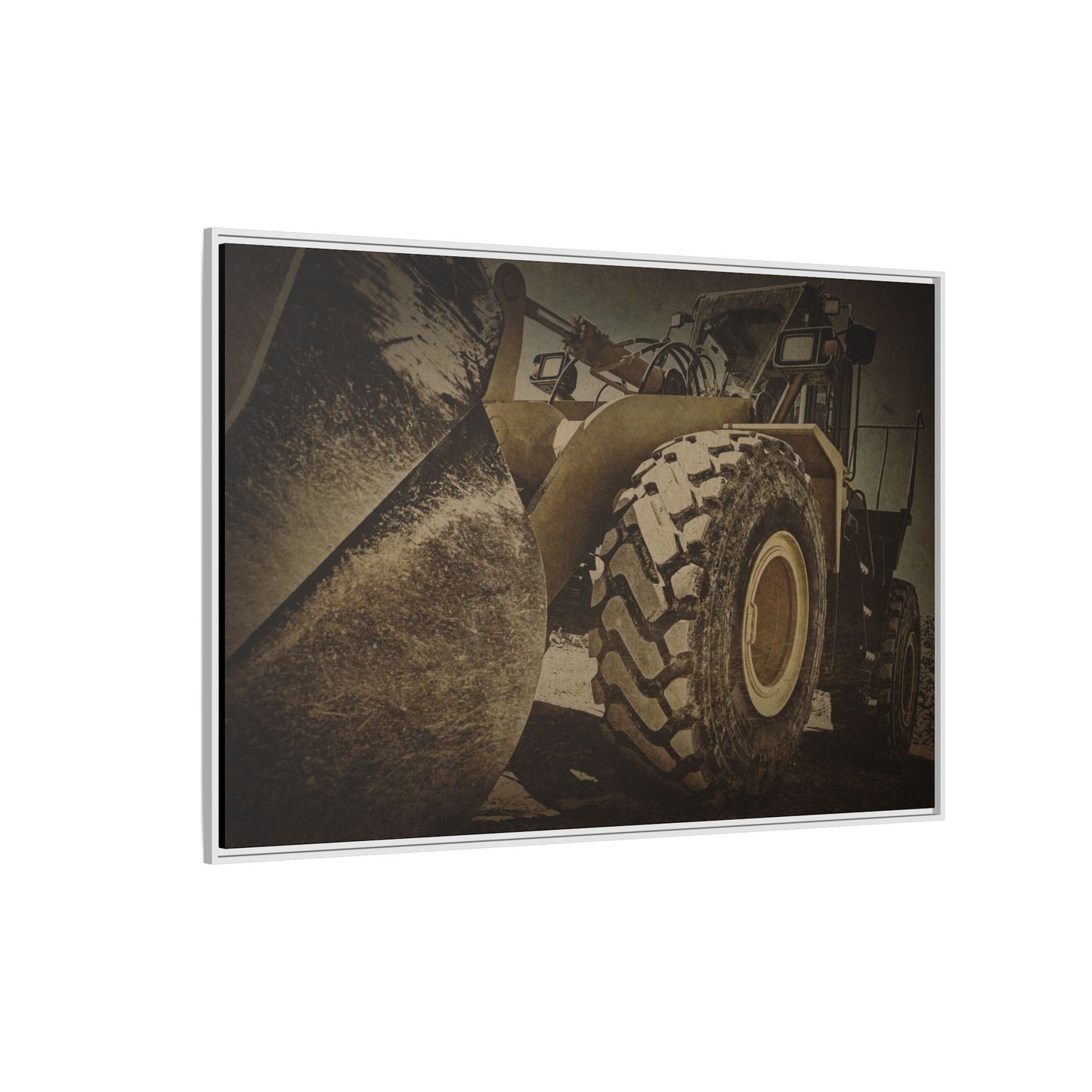 Big Bucket Loader | Framed Wall Art on Stretched Canvas