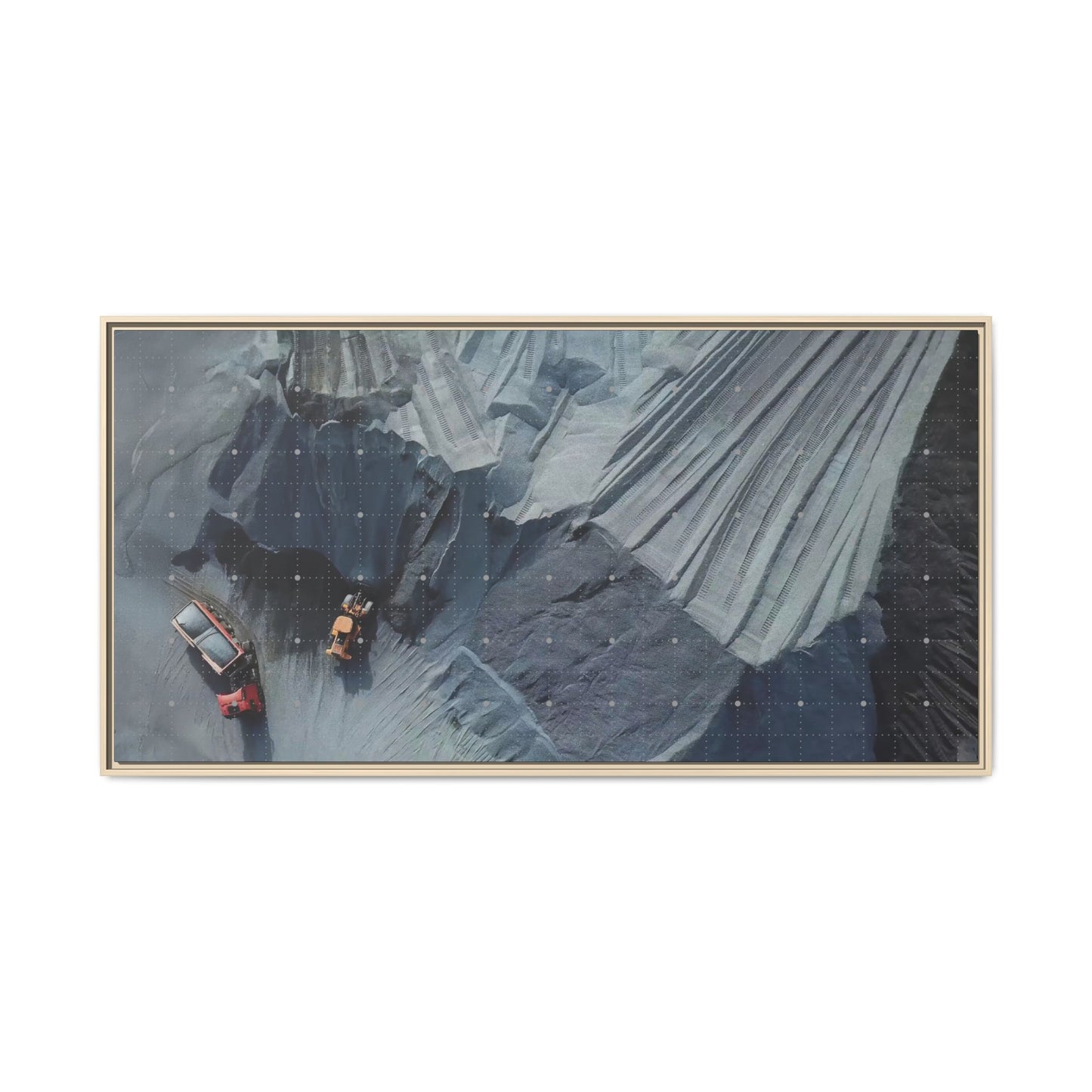 Drone Photo Job Site - Earth Moving - Photo Art on Framed Canvas
