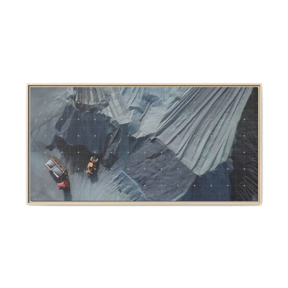 Drone Photo Job Site - Earth Moving - Photo Art on Framed Canvas