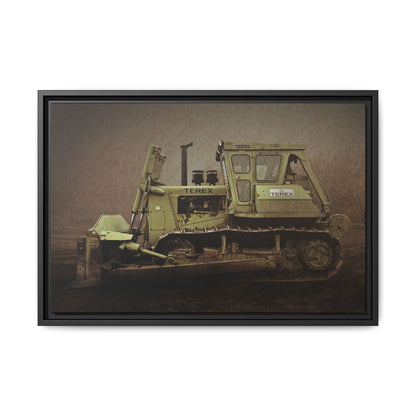 Classic Terex Dozer | Framed Wall Art on Stretched Canvas