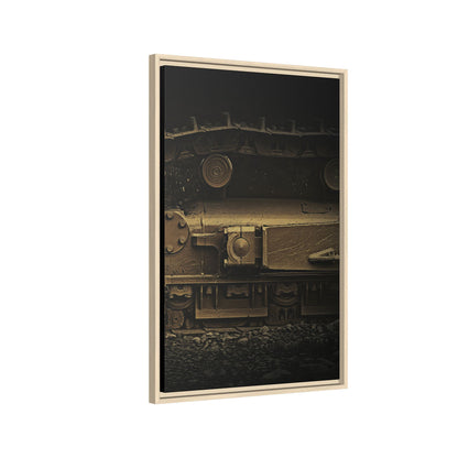 Epic Dozer Track Triptych Left | Matte Canvas Print (Framed)