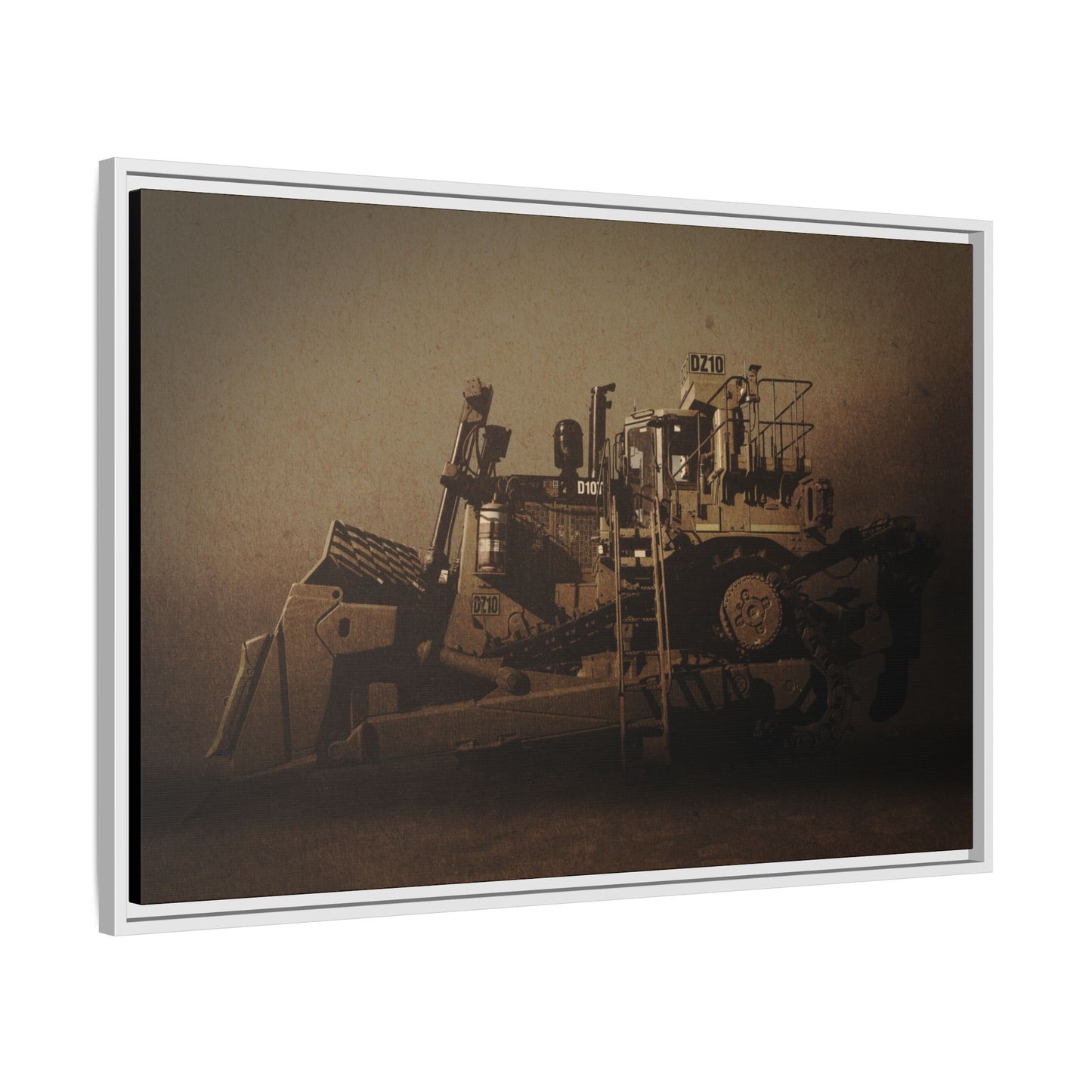 Classic D10Z Dozer | Framed Wall Art on Stretched Canvas