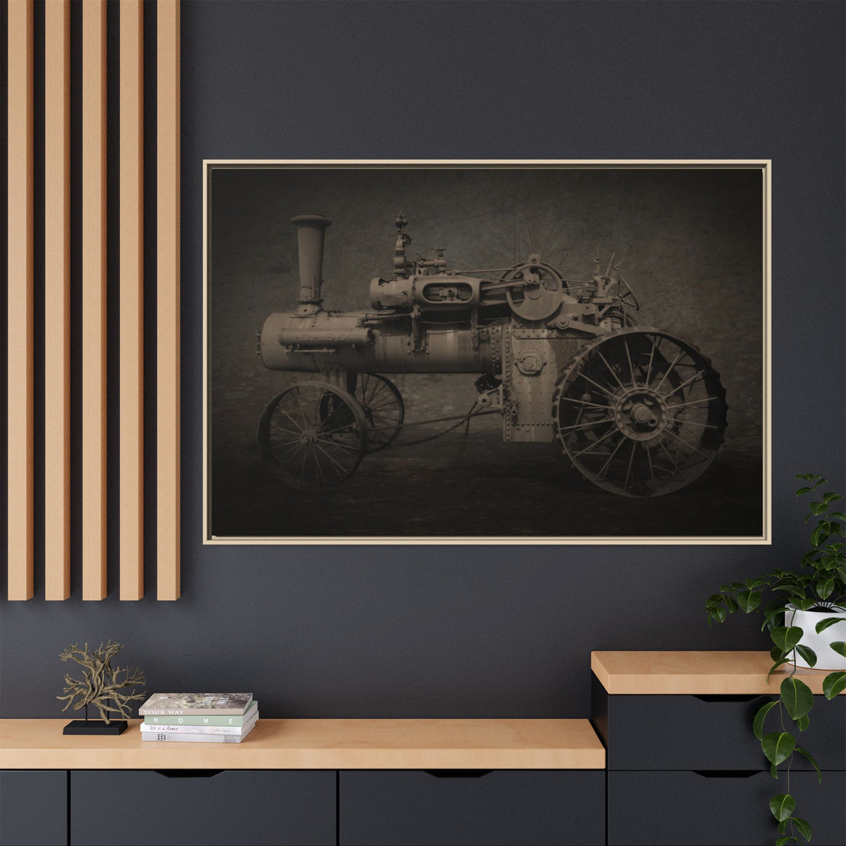 Vintage CASE 65 HP Tractor Photo Wall Art on Canvas