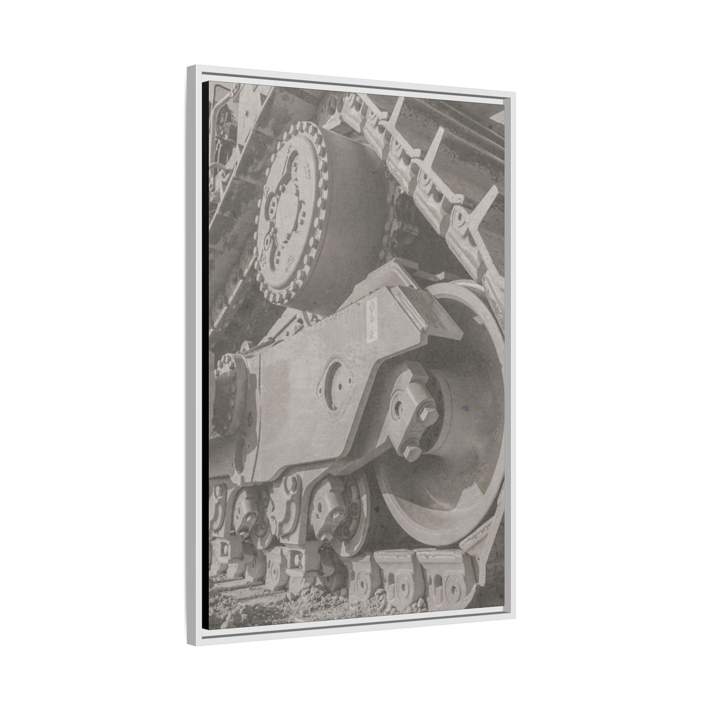 Epic D8 Dozer Triptych | Light Gray | Center Panel | Jondo | Matte Canvas Print (Framed)