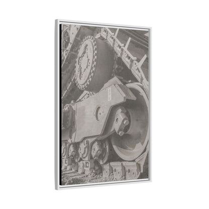 Epic D8 Dozer Triptych | Light Gray | Center Panel | Jondo | Matte Canvas Print (Framed)