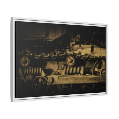 Dramatic Crawler Tracks | Framed Wall Art on Stretched Canvas