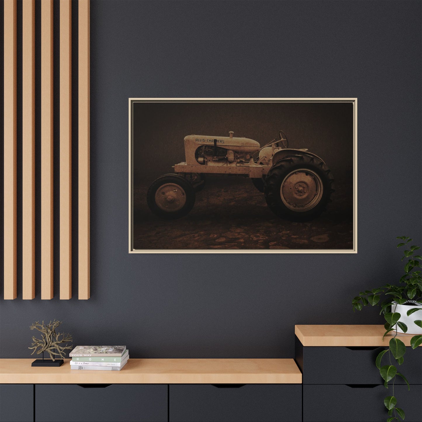 Vintage Allis Chalmers WC | Framed Wall Art on Stretched Canvas